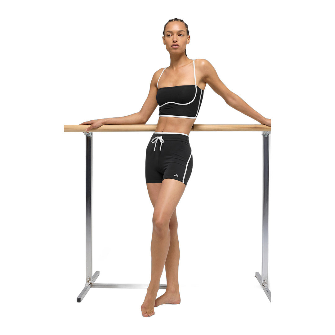 alo Airbrush Streamlined Bra Tank - Black/White by Alo Yoga