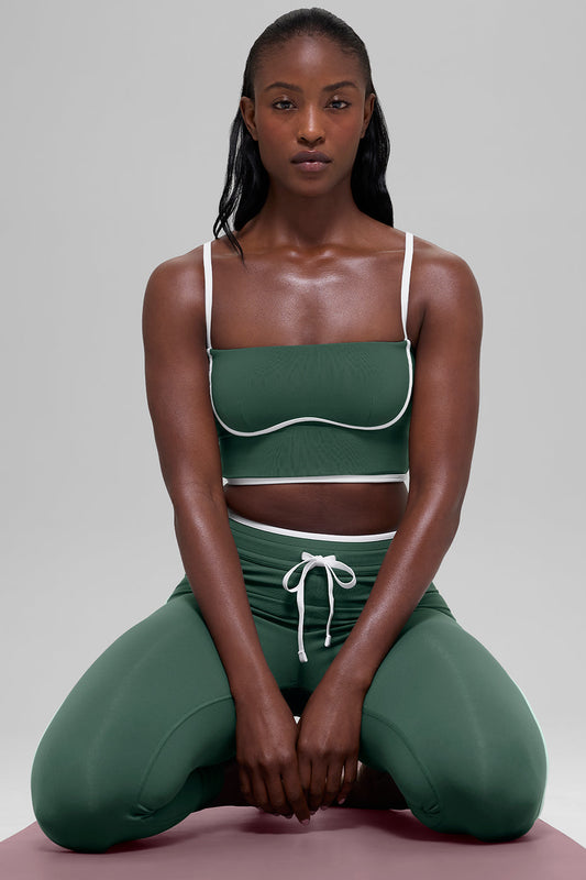 Airbrush Streamlined Bra Tank - Clover Green/White (W9538R)