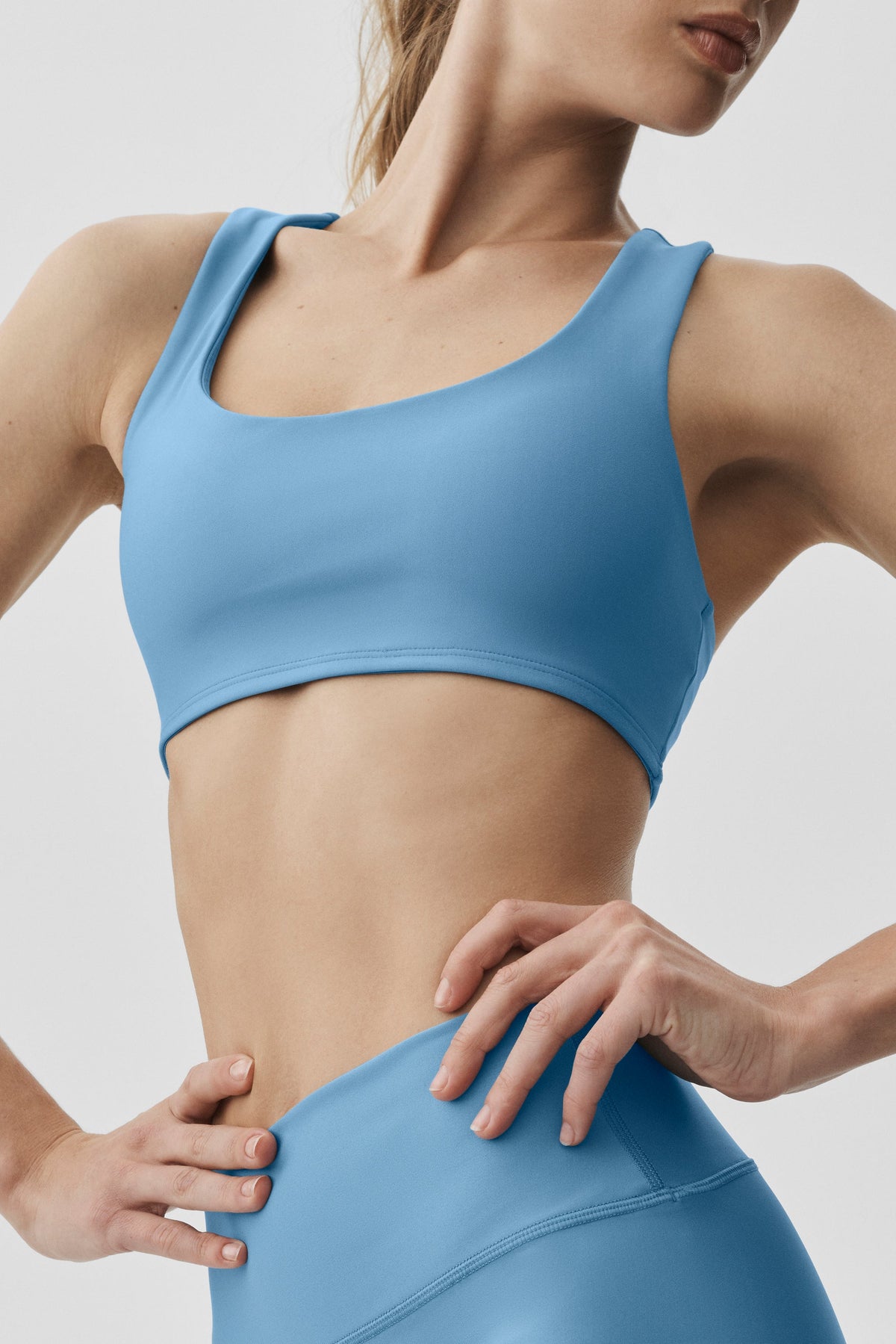 Alo Yoga Airlift Advantage Racerback Bra in California Blue, product image 4 of 5