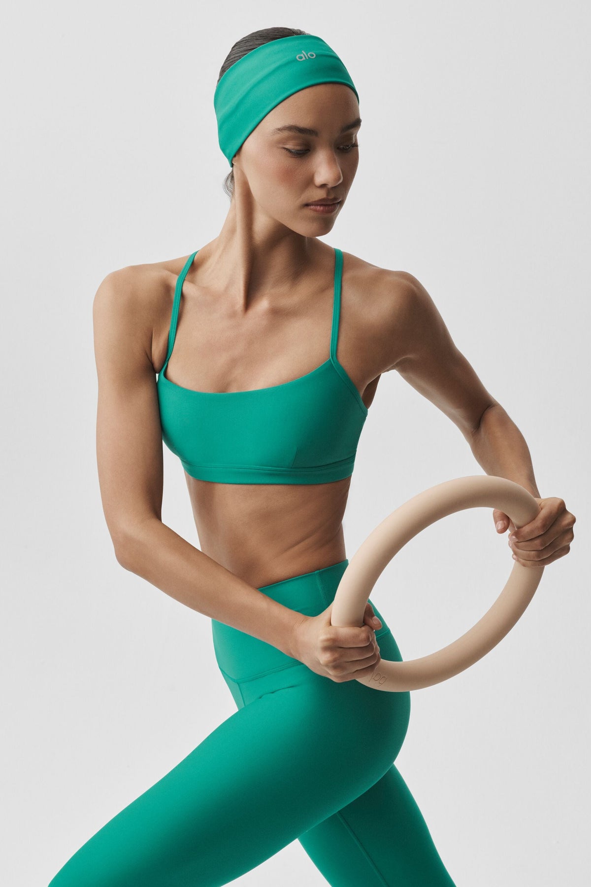 Alo Yoga Airlift Intrigue Bra in Emerald Isle, product image 4 of 6