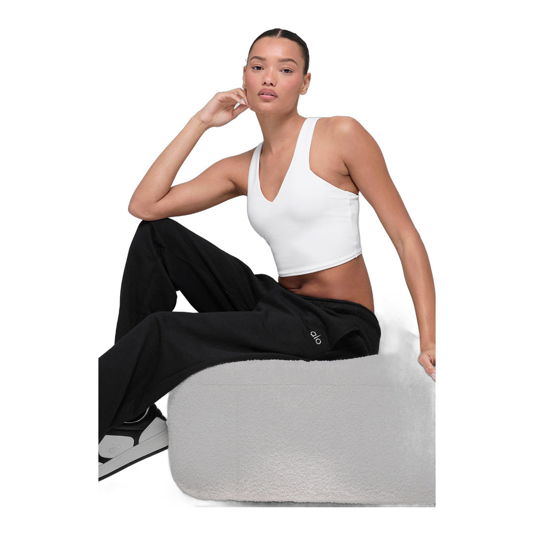 alo Airbrush Real Bra Tank - White by Alo Yoga