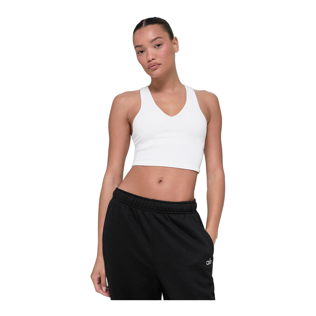 alo Airbrush Real Bra Tank - White by Alo Yoga