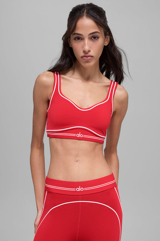 Airbrush Heart Throb Bra - Bright Red/White (W9680R)