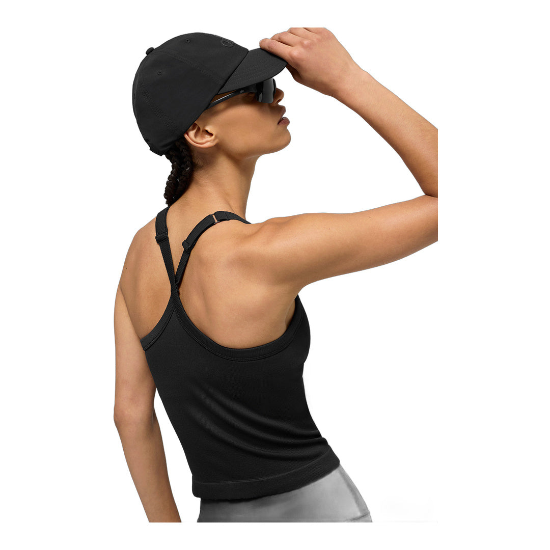 alo Seamless Ribbed Favorite Full Length Bra Tank - Black by Alo Yoga