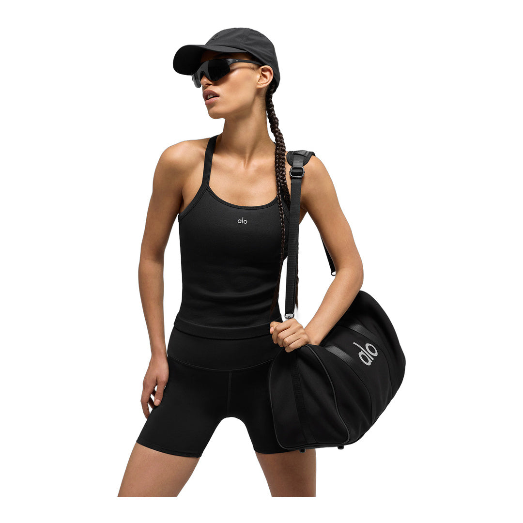 alo Seamless Ribbed Favorite Full Length Bra Tank - Black by Alo Yoga