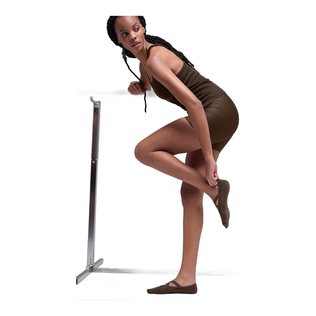 alo Seamless Ribbed Favorite Full Length Bra Tank - Espresso by Alo Yoga