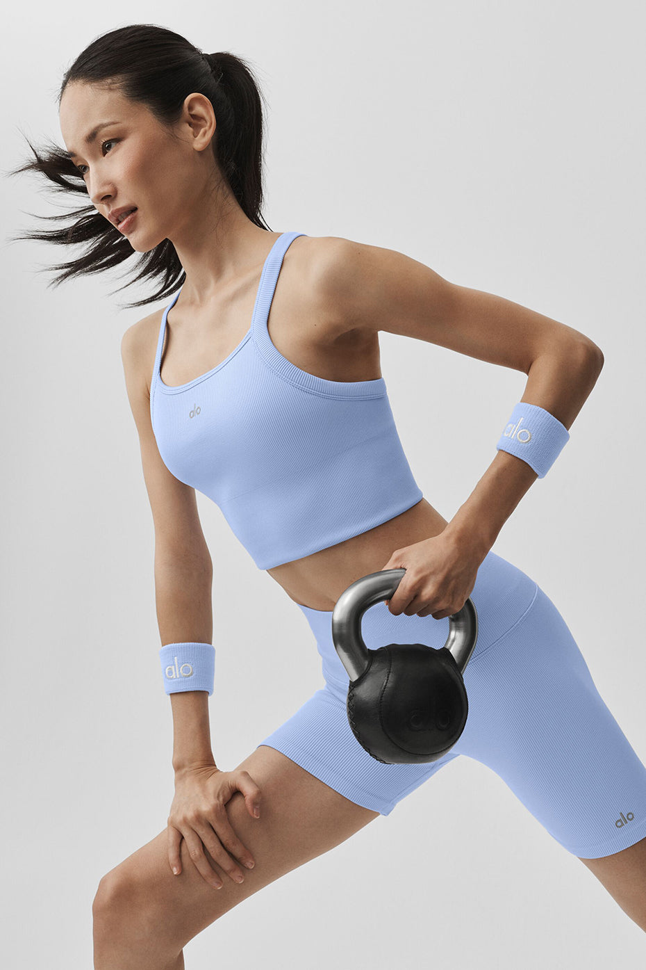 Seamless Ribbed Favorite Bra Tank - Light Provence Blue (W9730R)