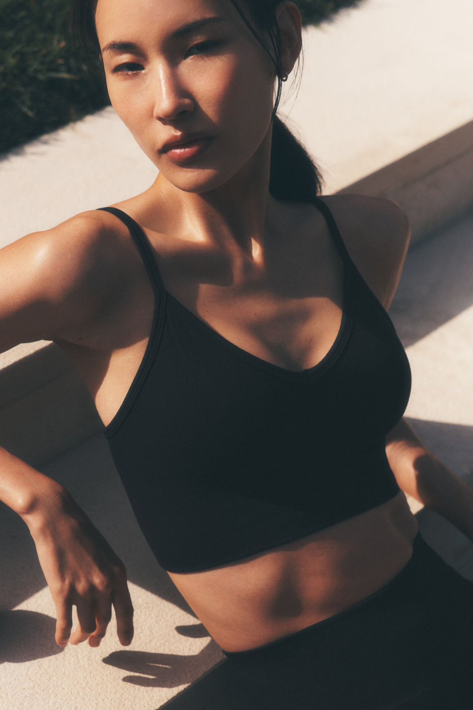Seamless Modal Ribbed Delight Bralette - Black (W9817R)