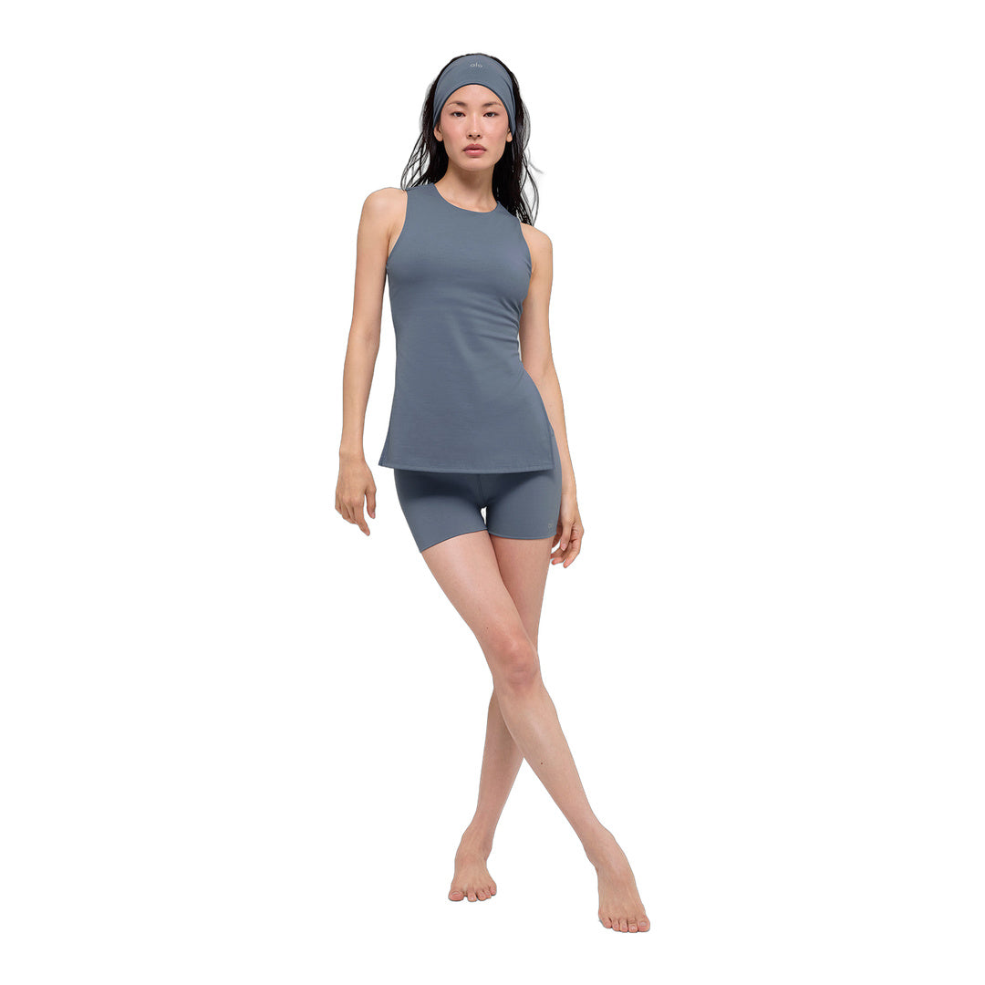 alo ALO Softsculpt Precision Full Length Bra Tank - Bluestone by Alo Yoga