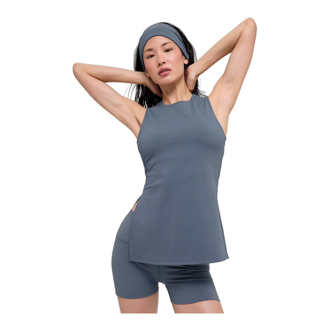 alo ALO Softsculpt Precision Full Length Bra Tank - Bluestone by Alo Yoga