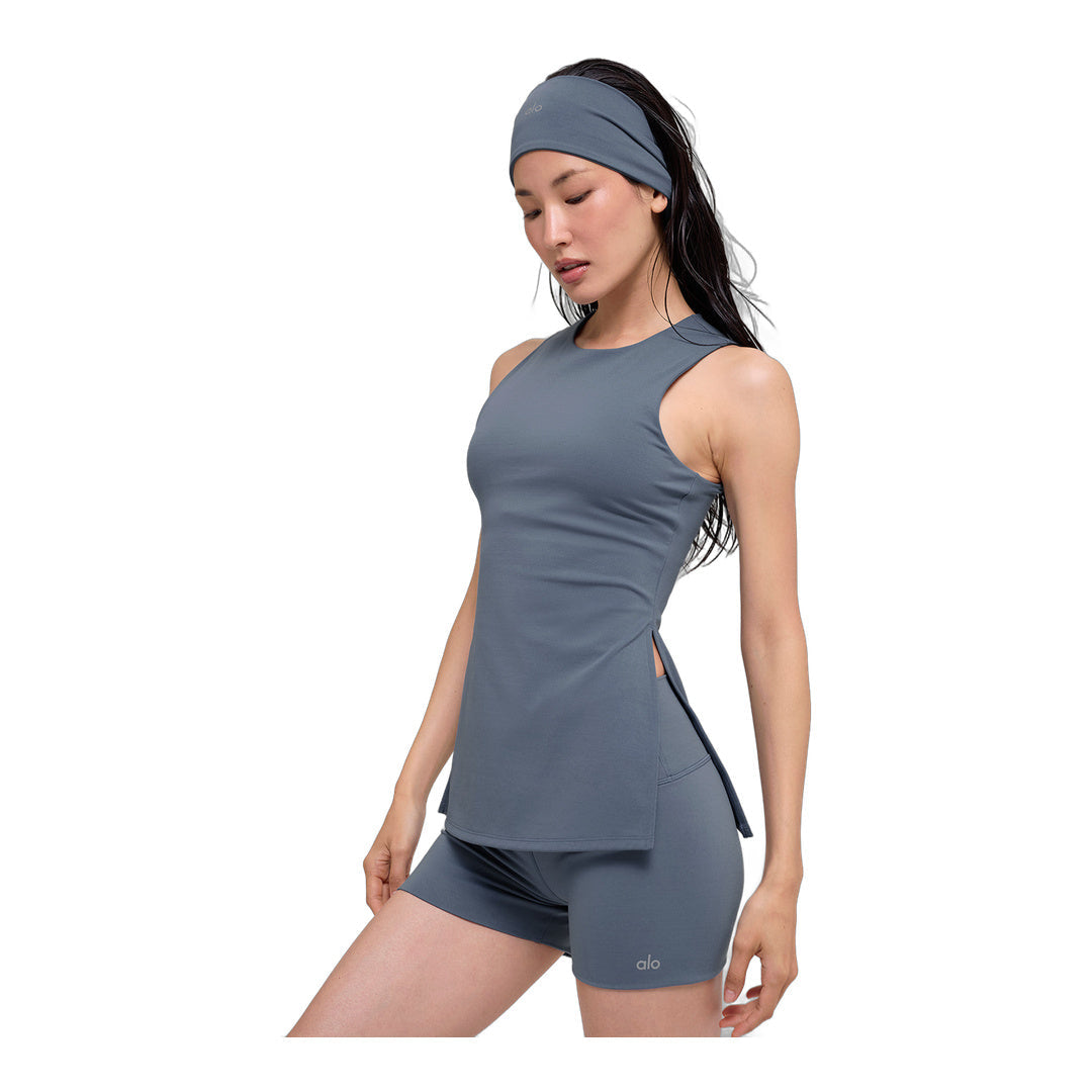 alo ALO Softsculpt Precision Full Length Bra Tank - Bluestone by Alo Yoga