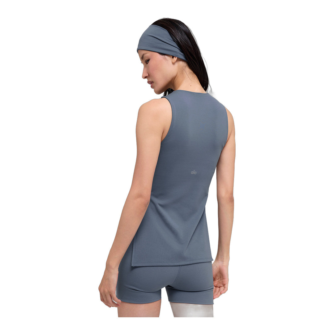 alo ALO Softsculpt Precision Full Length Bra Tank - Bluestone by Alo Yoga