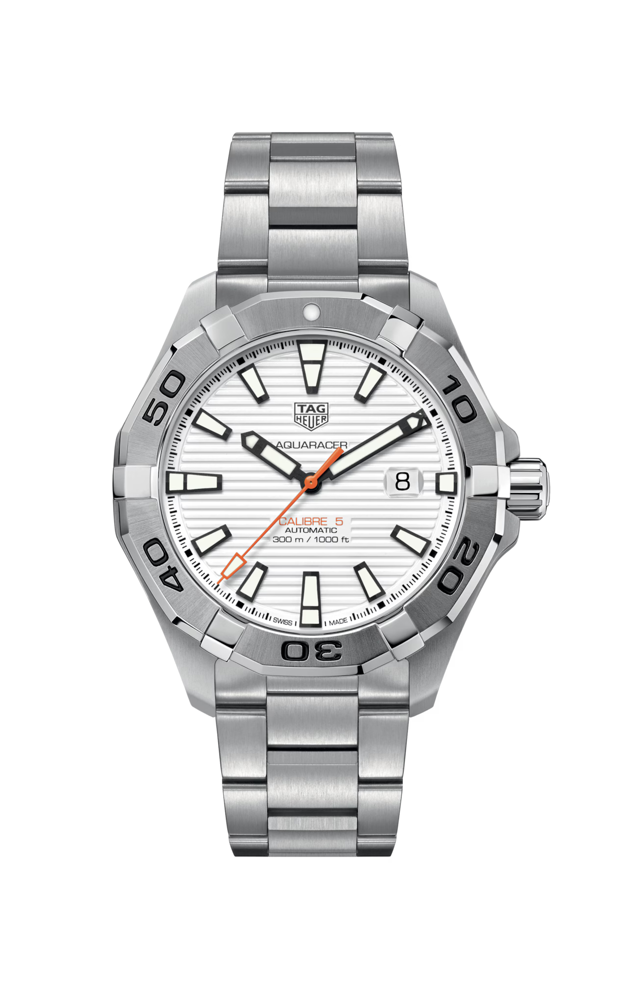 TAG Heuer Aquaracer Men’s Automatic White Dial Steel