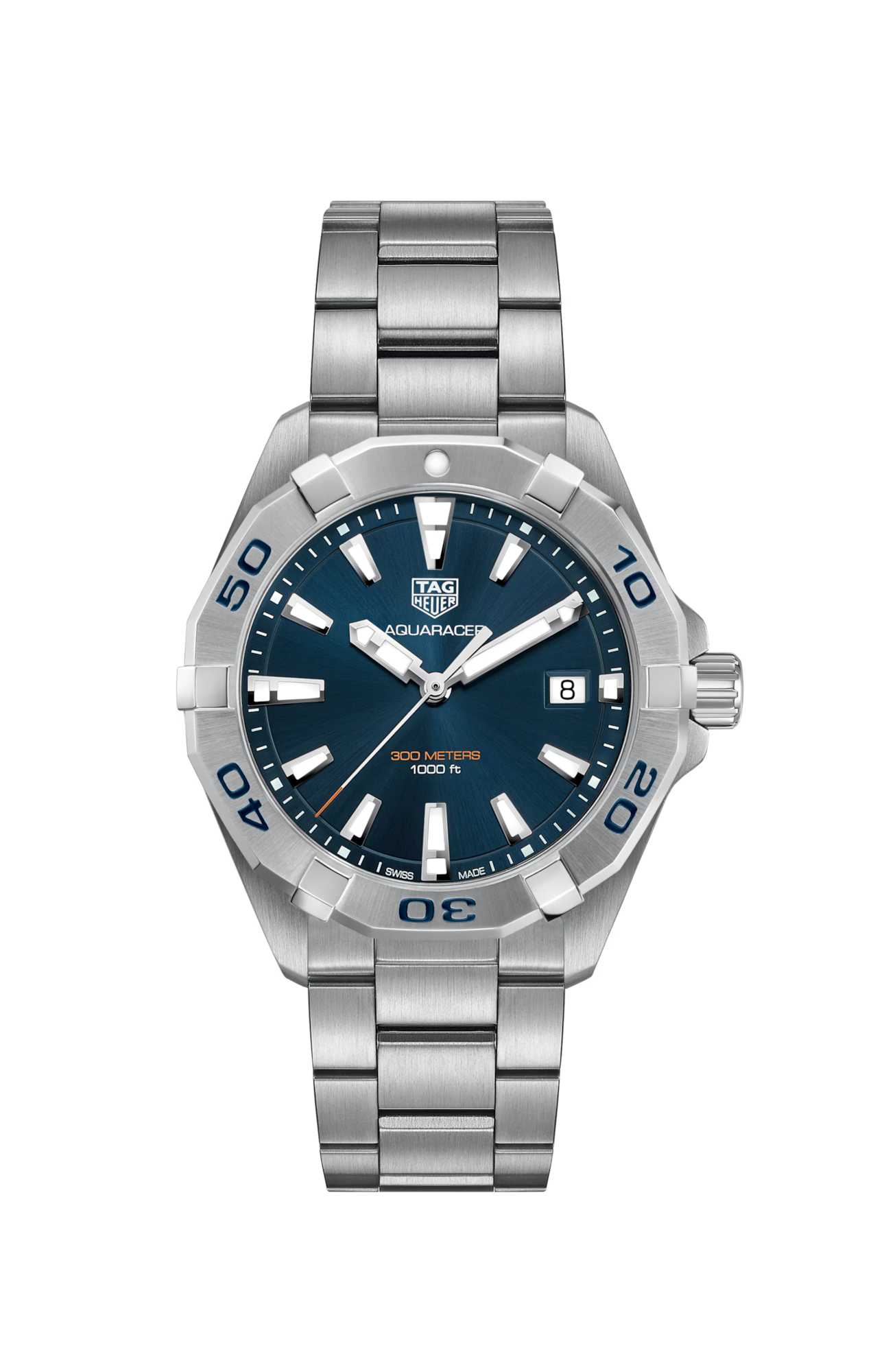 Tag Heuer Aquaracer Blue Brushed Dial Watch - Zeuskicks