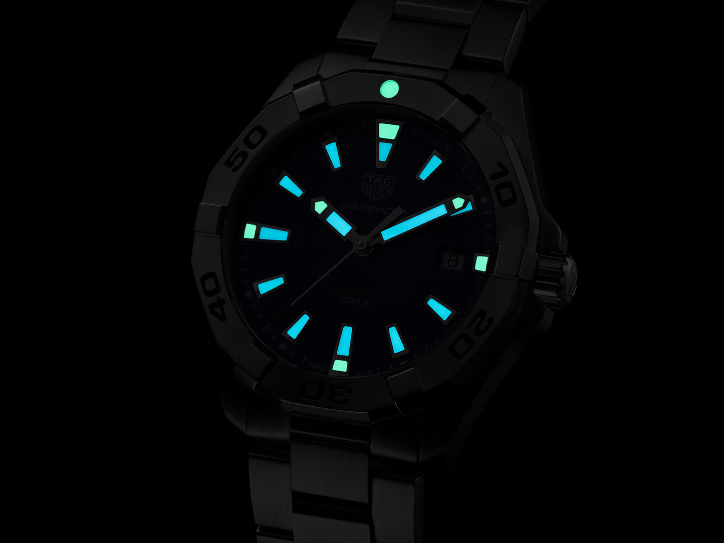 Tag Heuer Aquaracer Blue Brushed Dial Watch
