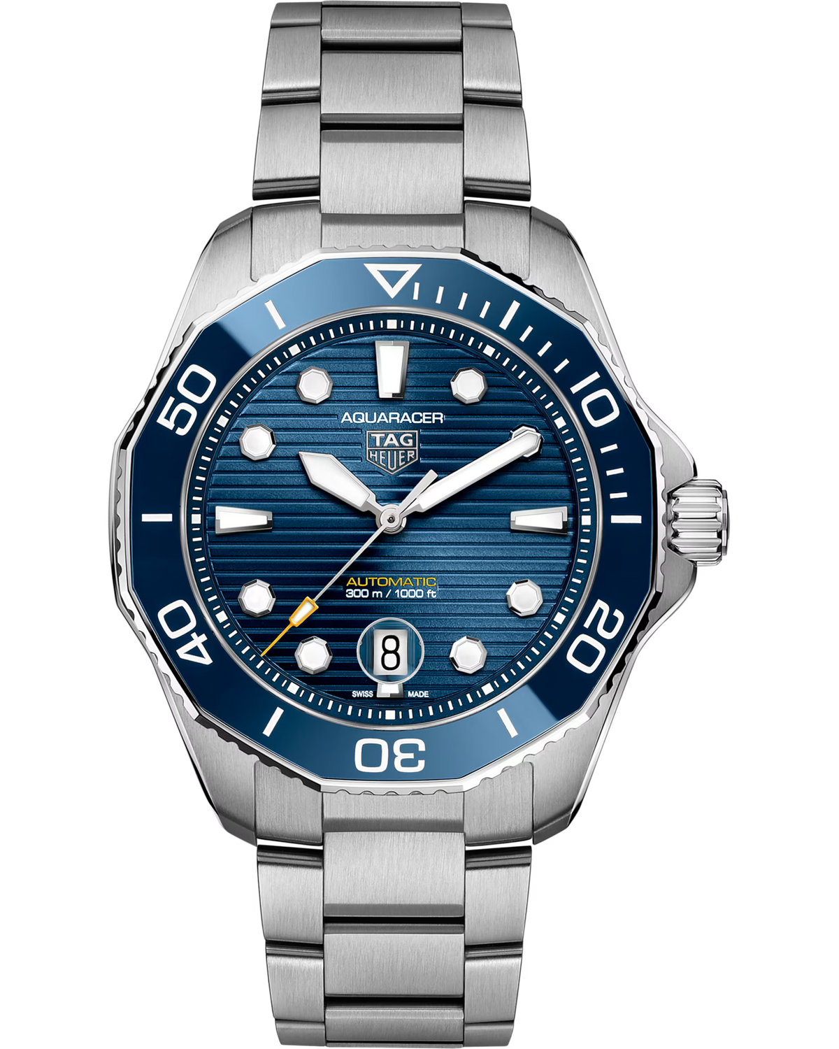 TAG Heuer Aquaracer Professional 300 Date 43mm Blue Steel - front view