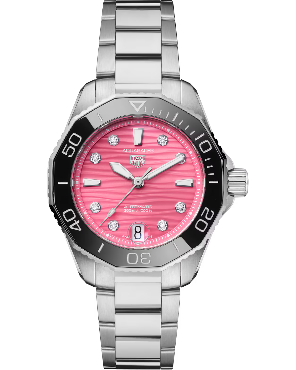 Women’s TAG Heuer Aquaracer 36mm Pink Diamond Dial Automatic Watch