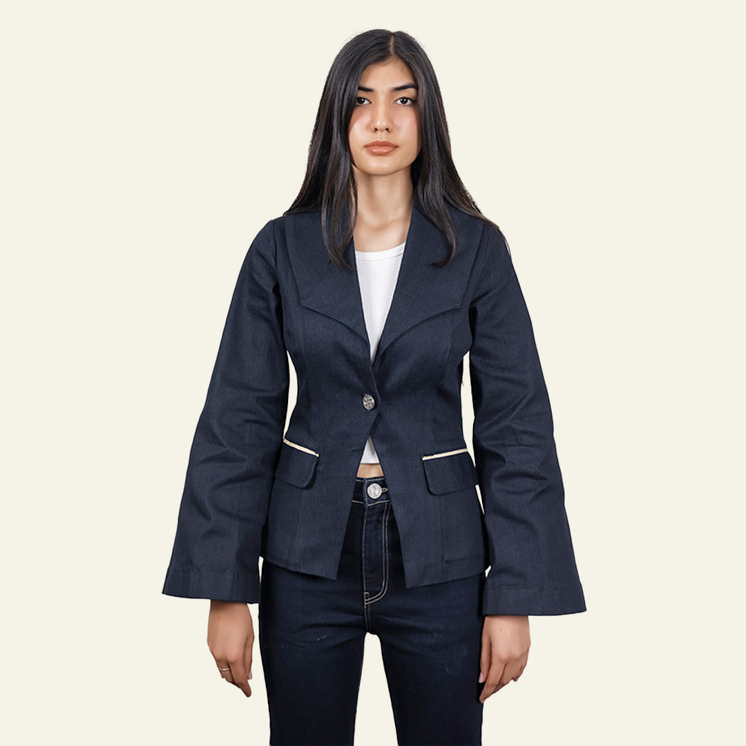 Women’s Dark Selvedge Blazer - Women Liberation by Old Gene