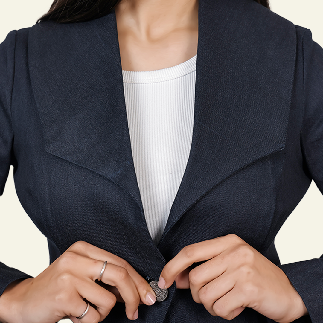 Women’s Dark Selvedge Blazer - Women Liberation by Old Gene