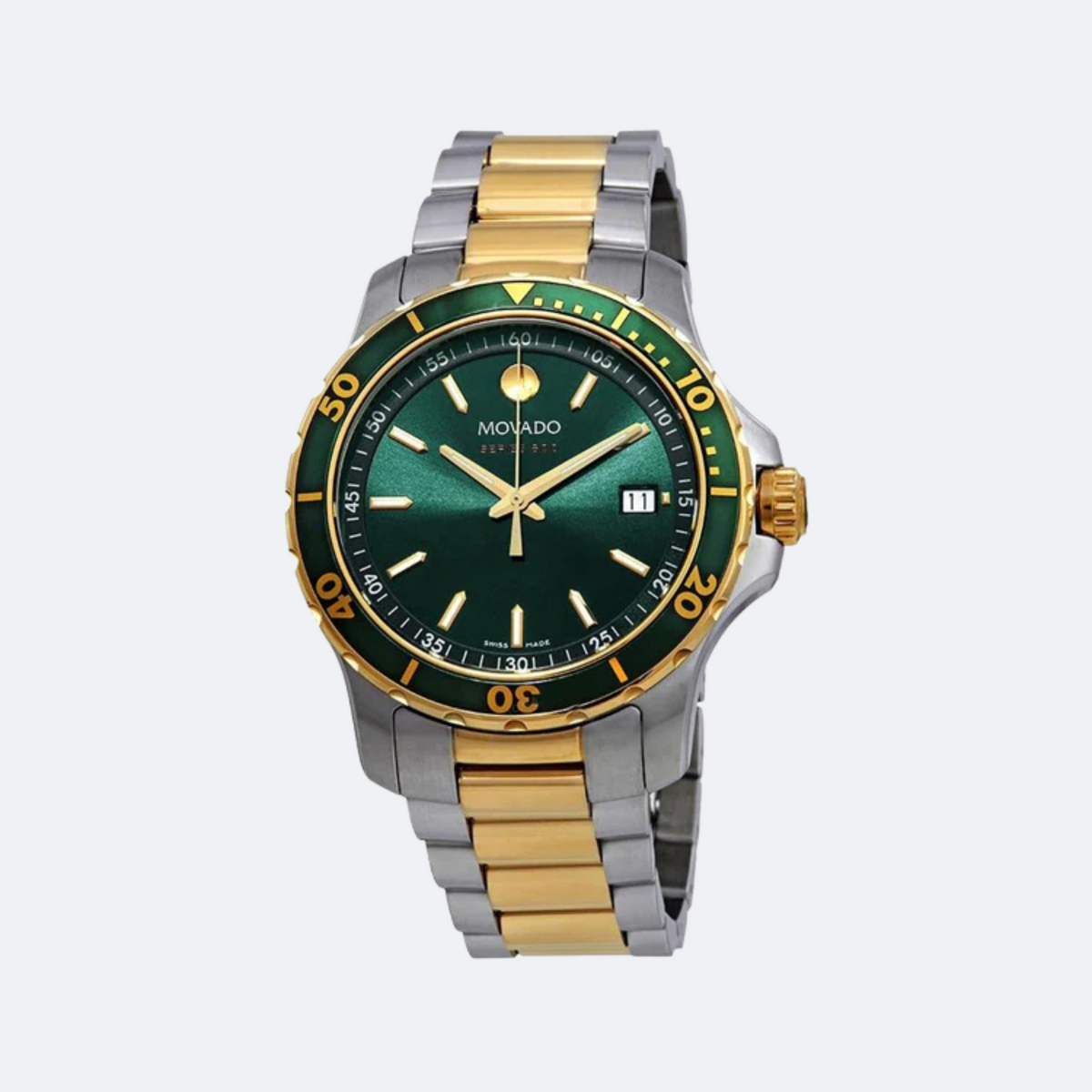 Movado Series 800 2600147 Green Dial Two-Tone 40 mm Watch