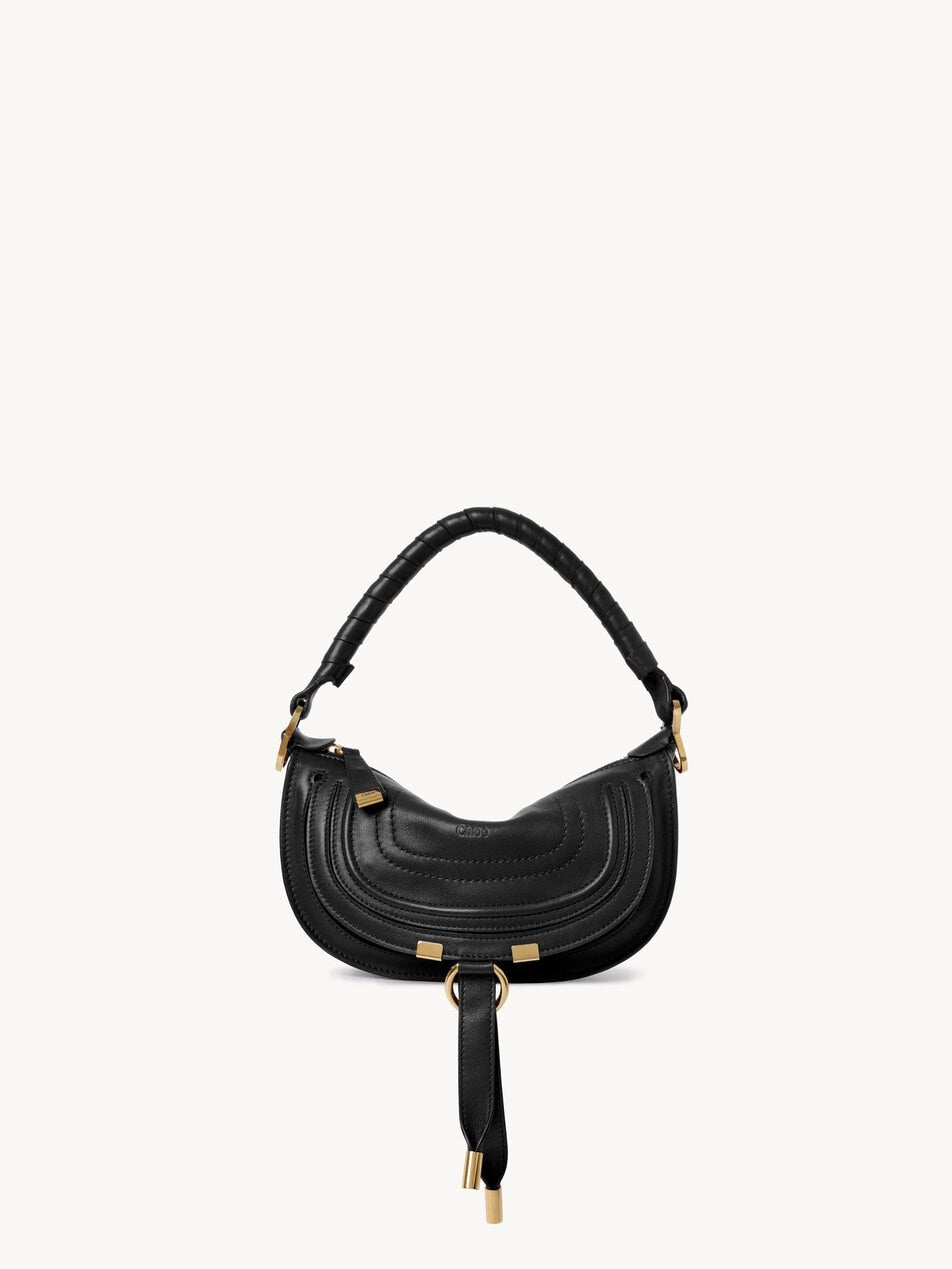 CHLOE Mini Marcie shoulder bag in soft leather Black by CHLOE