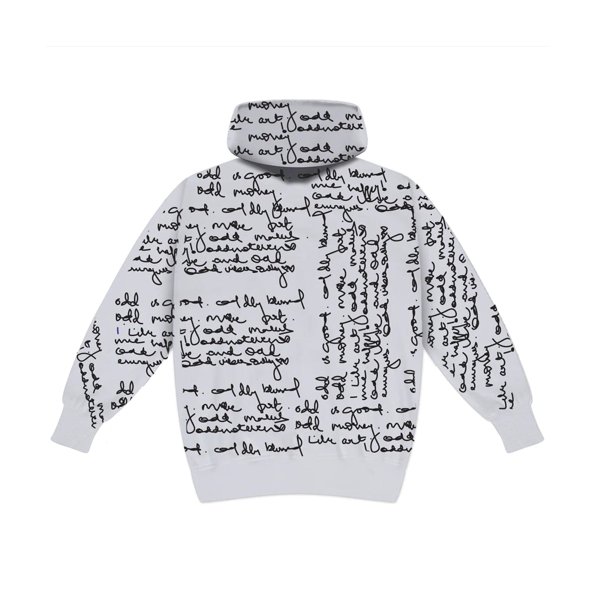 White Scribble Wave Hoodie by oddnoteven