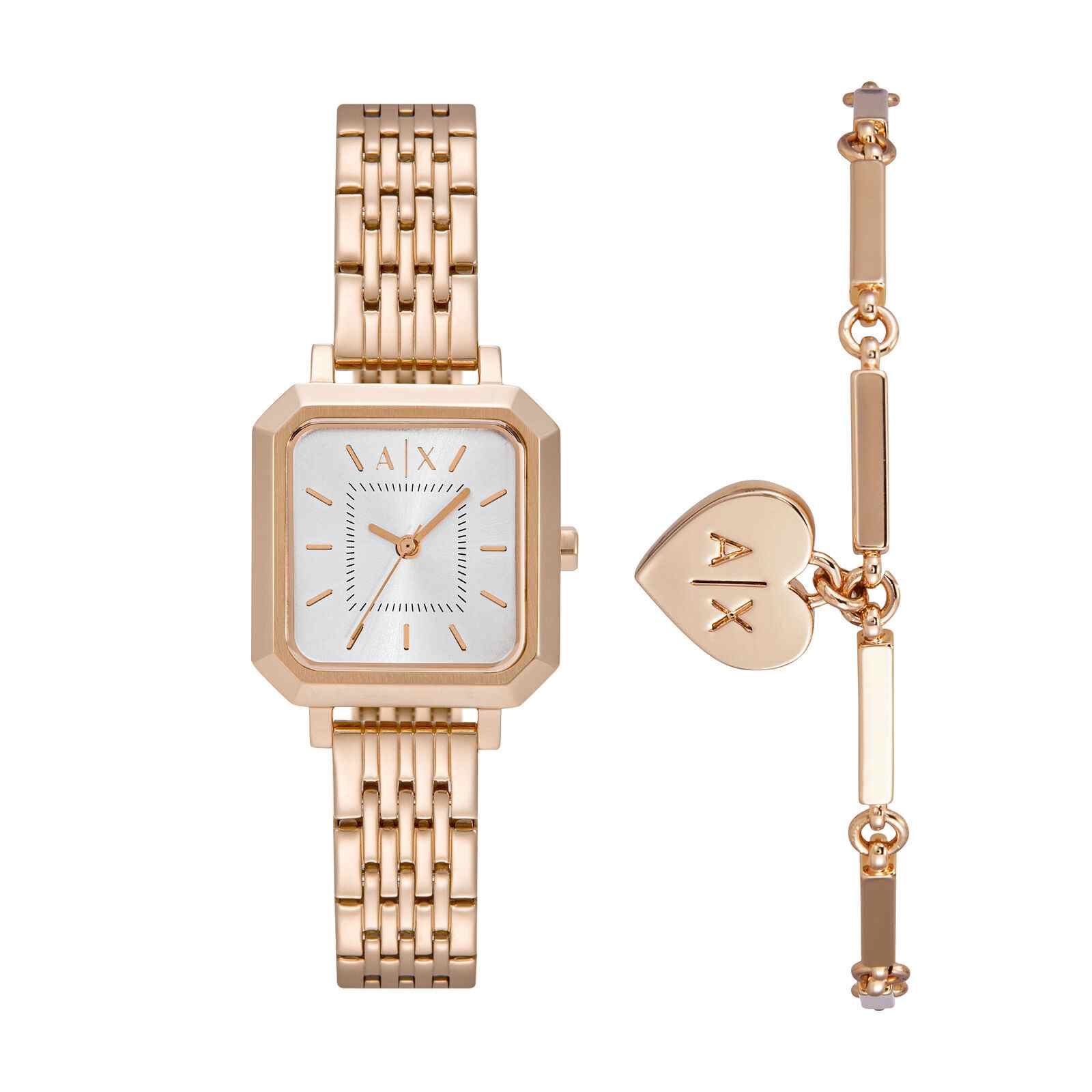 Armani Exchange Rose Gold Watch AX7164SET