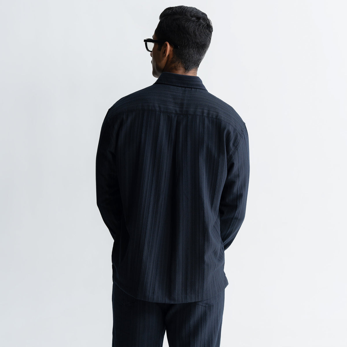 TWINE SHIRT - NAVY by Warping Theories