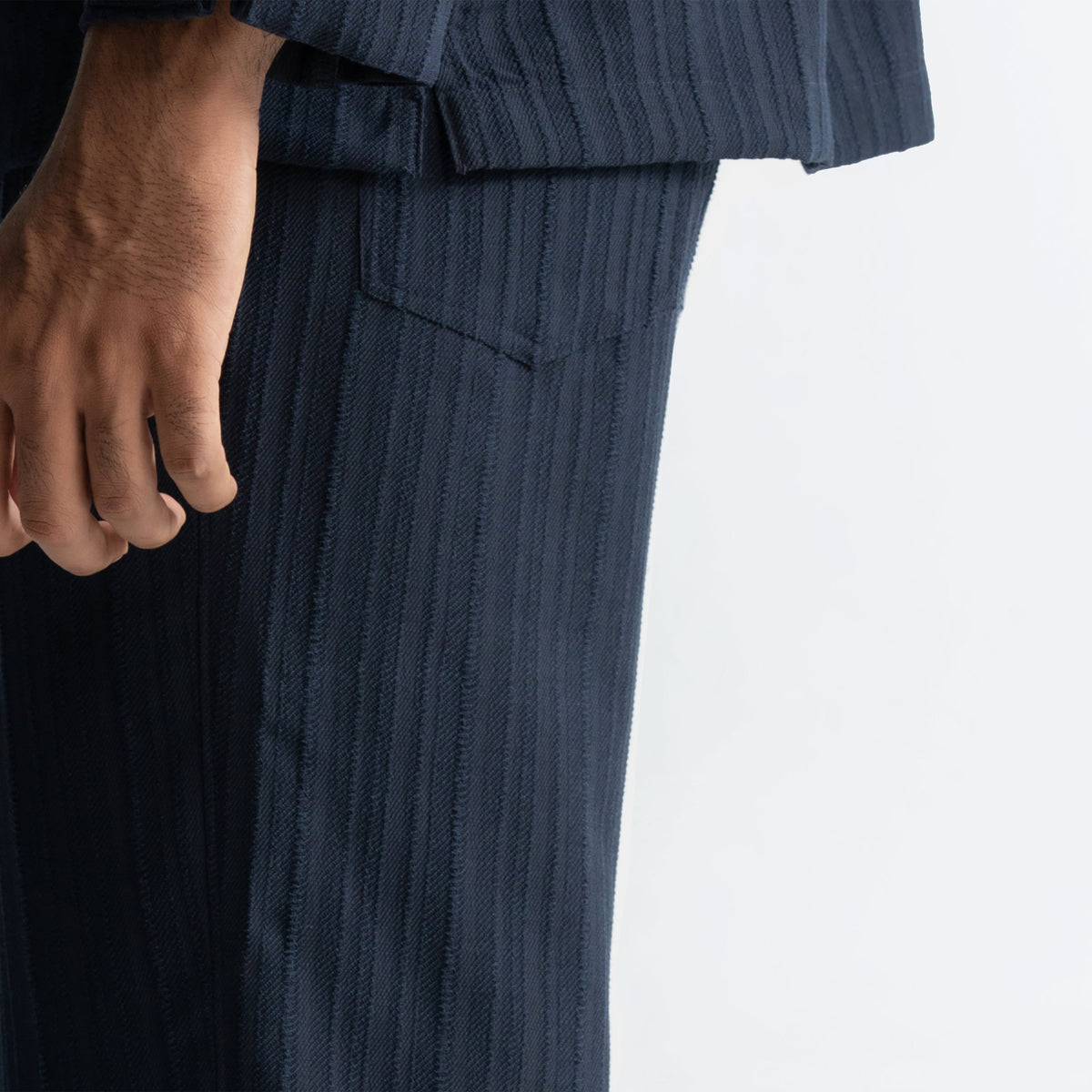 TWINE PANTS - NAVY by Warping Theories