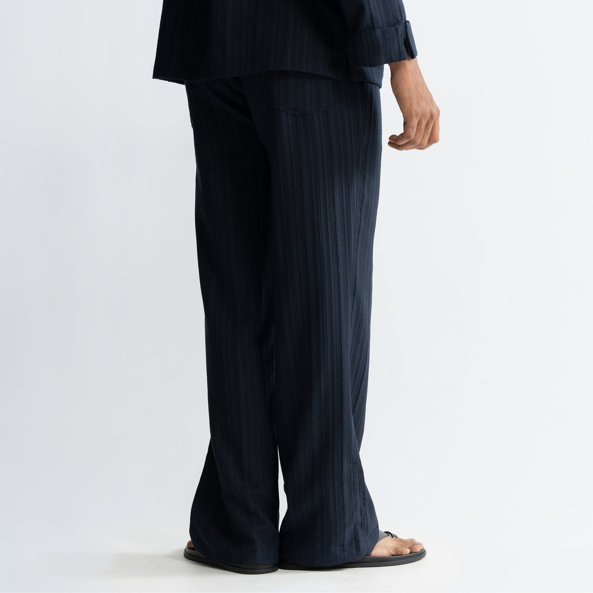 TWINE PANTS - NAVY by Warping Theories