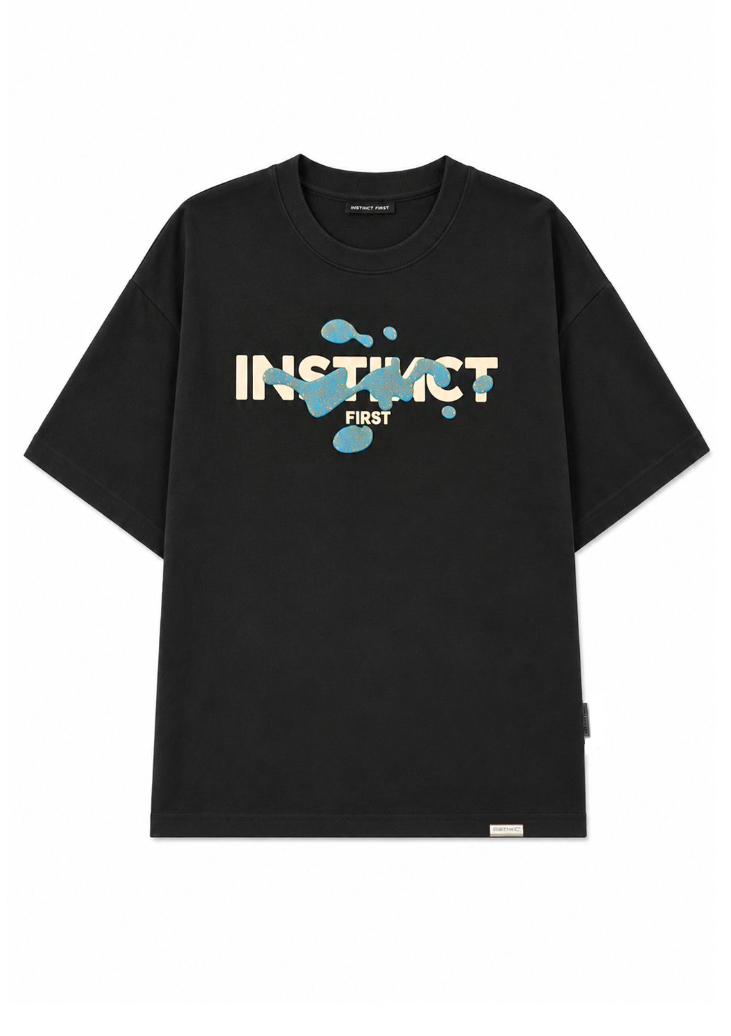 Splash of Instincts - Oversized T-Shirt (Black) by Instinct First