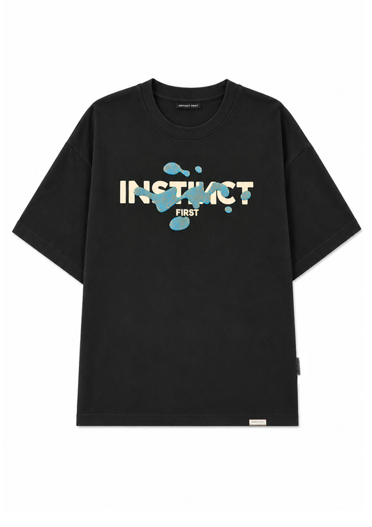 Splash of Instincts - Oversized T-Shirt (Black) by Instinct First