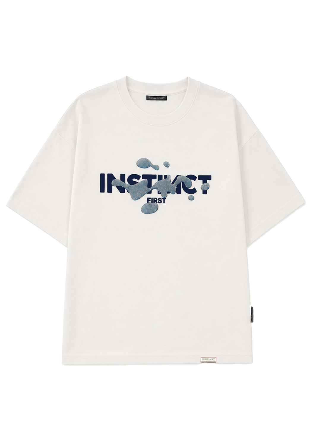 Splash of Instincts - Oversized T-shirt (White) by Instinct First