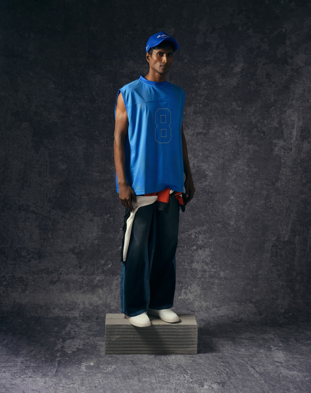 8 Blue Basic Sleeveless Jersey by oddnoteven