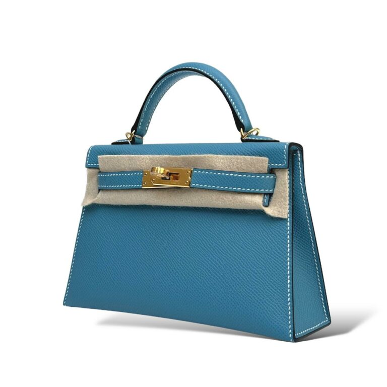 Hermès Mini Kelly – Bleu Jean Epsom with Gold Hardware