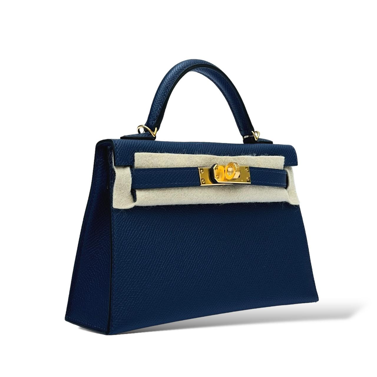 Hermes Mini Kelly – Navy Blue GHW