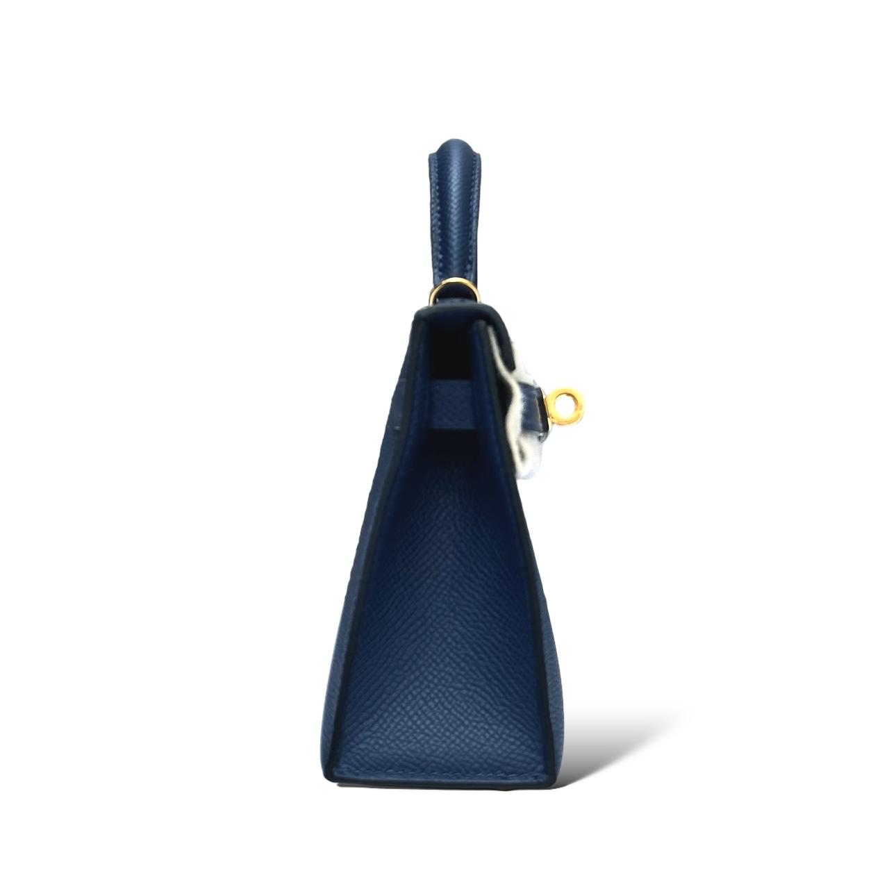 Hermes Mini Kelly – Navy Blue GHW