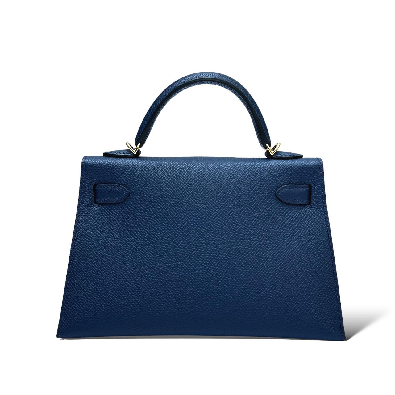 Hermes Mini Kelly – Navy Blue GHW