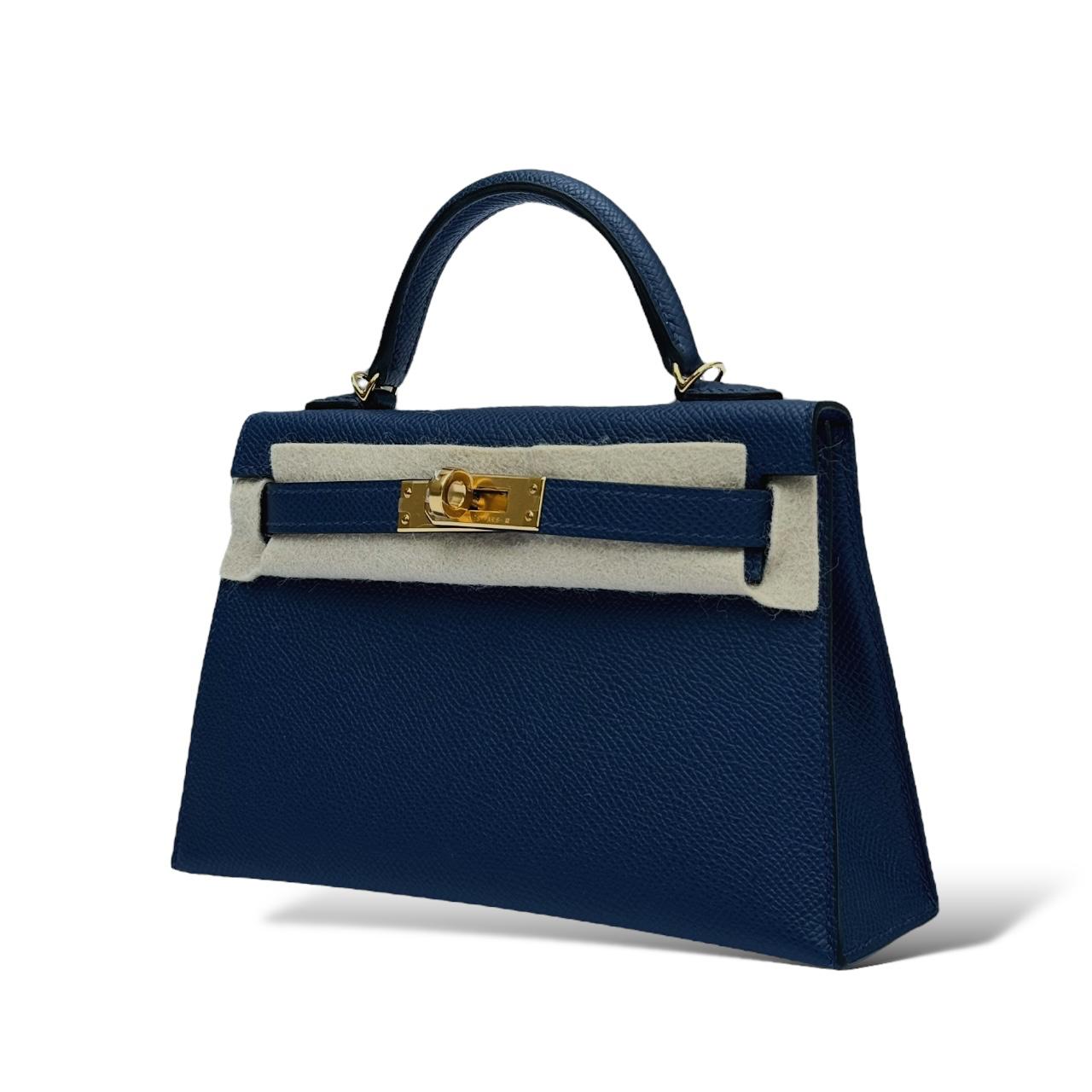 Hermes Mini Kelly – Navy Blue GHW
