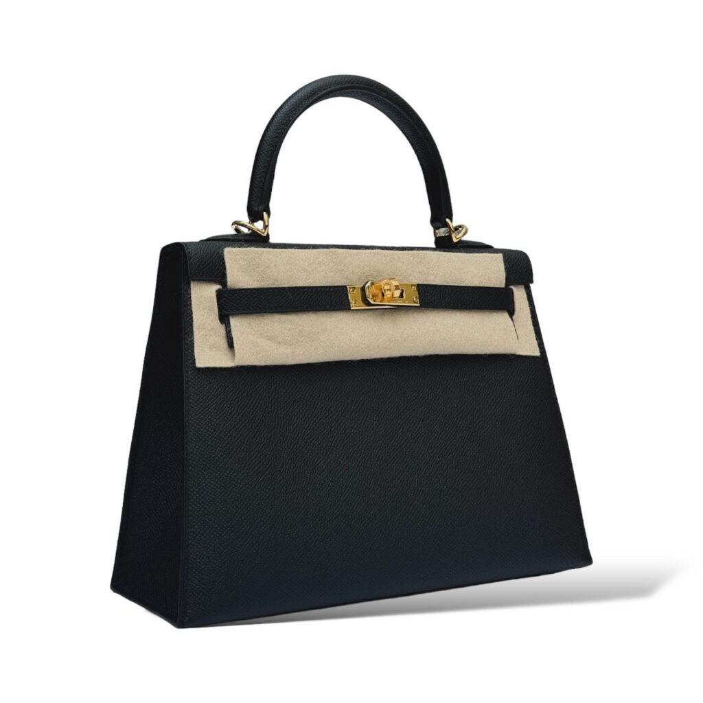 Hermès Kelly 25 – Black Epsom Gold Hardware