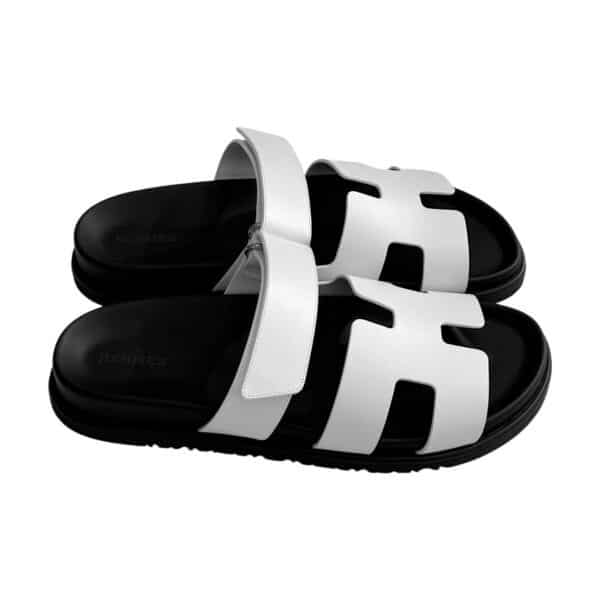 Hermès Chypre Sandals – White Leather (EU 37)