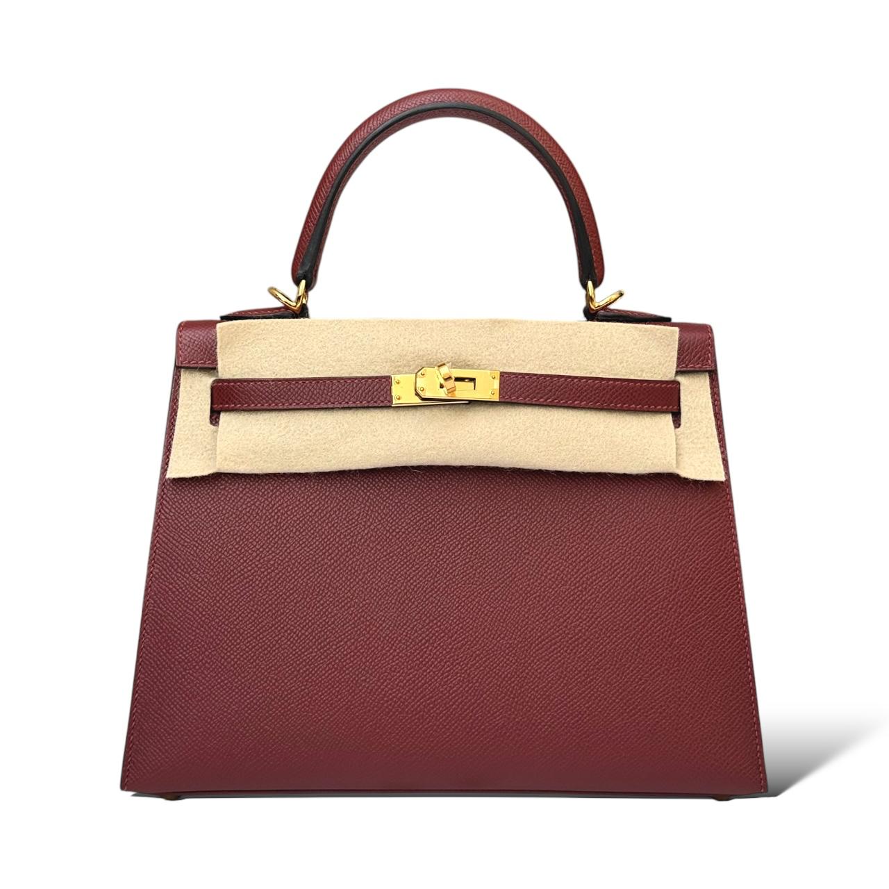 Hermès Kelly 25 – Rouge H Epsom with Gold Hardware