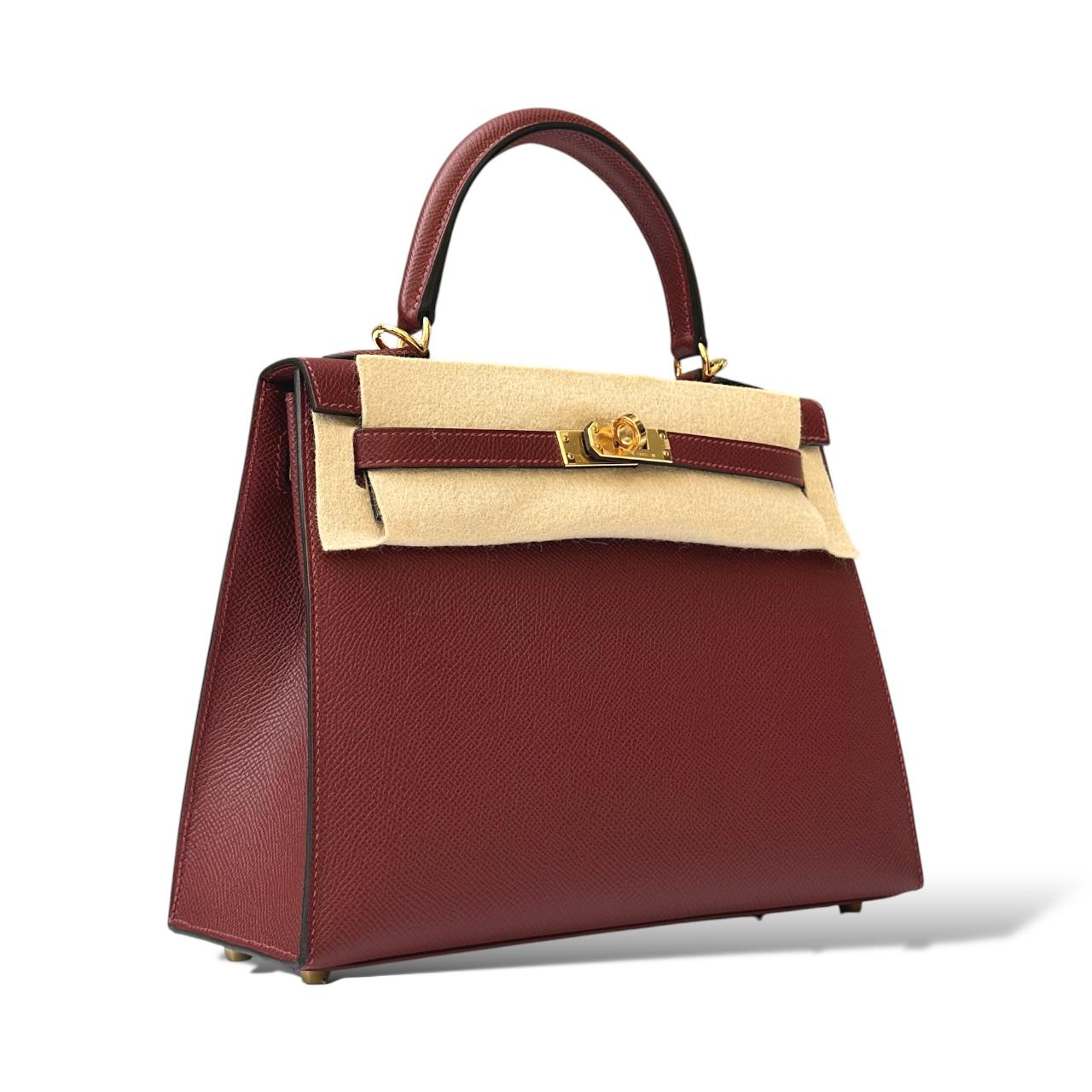 Hermès Kelly 25 – Rouge H Epsom with Gold Hardware