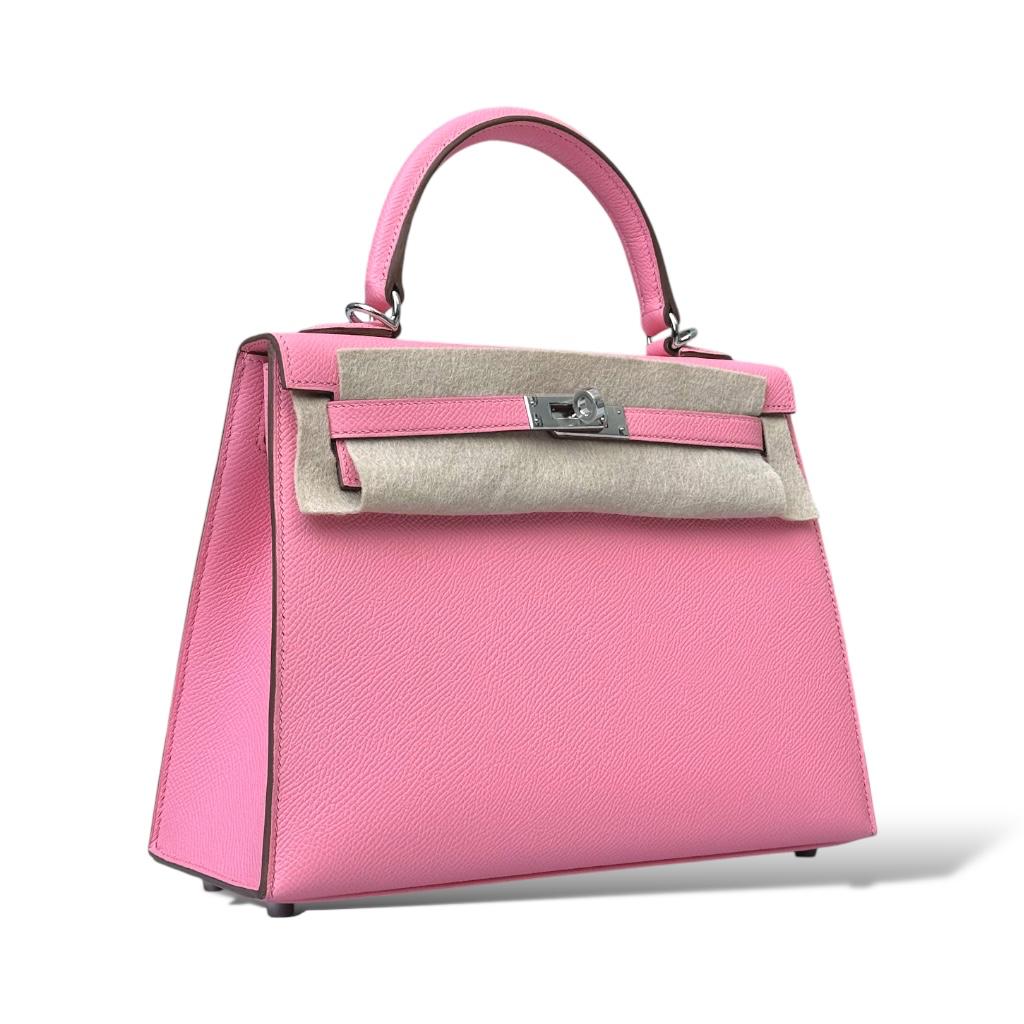 Hermès Kelly 25 Sellier – Rose Confetti Epsom Leather with Palladium Hardware - Zeuskicks
