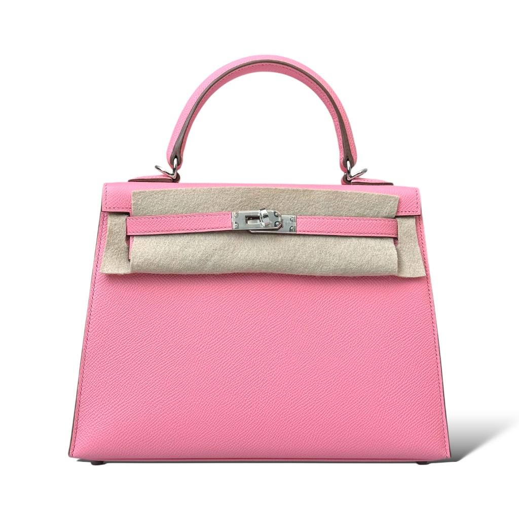 Hermès Kelly 25 Sellier – Rose Confetti Epsom Leather with Palladium Hardware - Zeuskicks