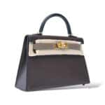 Hermès Mini Kelly Tricolor – Ecorce/Etoupe/Black Epsom with Gold Hardware