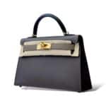 Hermès Mini Kelly Tricolor – Ecorce/Etoupe/Black Epsom with Gold Hardware
