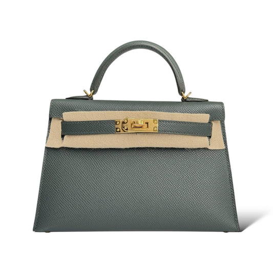 Hermès Kelly Mini Vert Mangrove Epsom Gold Hardware - Zeuskicks