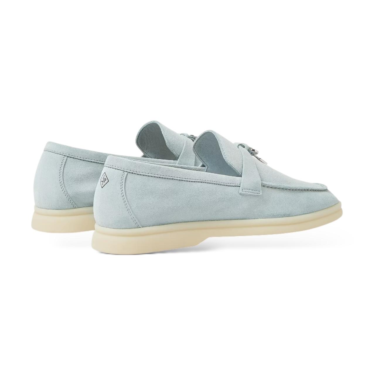 Loro Piana Summer Charms Walk Loafers – Spring Waterfall Melange Suede