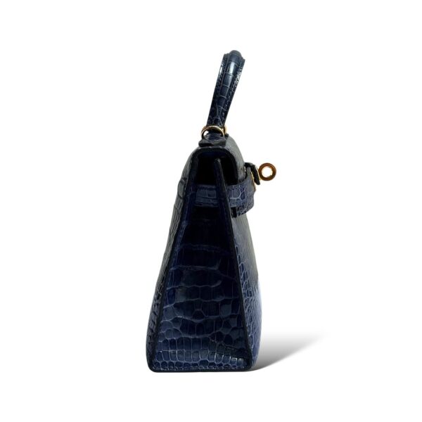 Hermès Kelly Mini – Bleu Saphir Shiny Crocodile with Gold Hardware - Zeuskicks